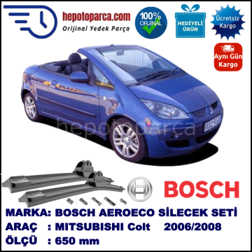MITSUBISHI Colt Cabrio [CZ] 03.2006-07.2008, 650 / - mm. BOSCH AEROECO Aparatlı Muz Silecek