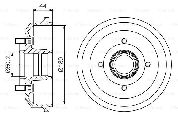 Fren Kampanası - [180,0  / 76,0  mm]FORD Fiesta 1.25i 16V 199511 - 200212; Ka 1.3i 199609 - 200210; Fiesta 1.3i 199511 - 200212; Ka 1.3i 200210 - 200809; Escort 1.6i 16V 199501 - 200109; Fiesta 1.1 198903 - 199612; Escort 1.6i 16V Turnier 19