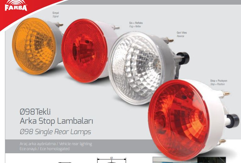 13281  12/ 24V AMPULSÜZ SİS ASK 98  OTOKAR 12FOO35506AA 13804F A0005441904 14073F 13282F NK253107Y