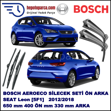 SEAT Leon [5F1] 09,2012-,,, Bosch Aeroeco Ön ve Arka Silecek Takımı