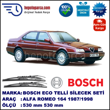 ALFA ROMEO 164 [164] 06.87-10.98 530 / 530 mm. BOSCH ECO Telli Silecek 2'li Takım