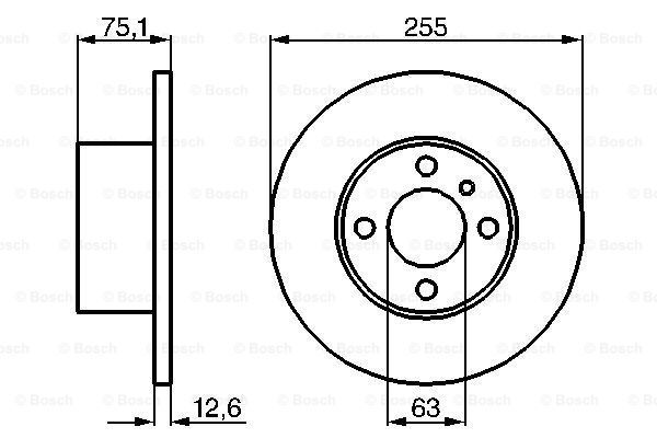 Fren Diski, Ön, [255,0 /12,5-11,1 mm]RANGE ROVER 315 198103 - 198312; 320.6 197709 - 198212; 316 198009 - 198312; 316 197508 - 198009; 318 i 198009 - 198312; 318 197508 - 198012; 320.4 197508 - 197912; 318 i 197911 - 198312 BMW 34111163128; BMW 341