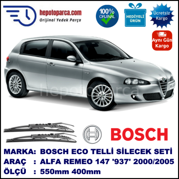 ALFA ROMEO 147 [937] 11.00-06.05 550 / 400 mm. BOSCH ECO Telli Silecek 2'li Takım
