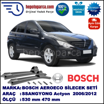 SSANGYONG Actyon  11.2006-..., 530 / 470 mm. BOSCH AEROECO Aparatlı Muz Silecek