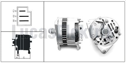 24145  ALTERNATOR A127/12V/55A  BMC FATIH KAM YON KASNAKSIZ  UNIVERSAL  ALT192