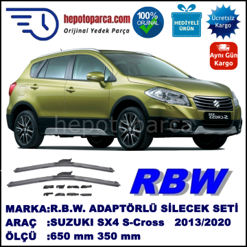 SUZUKI SX4 S-Cross  09.2013-..., 650 / 350 mm.  RBW  ADAPTÖRLÜ MUZ SİLECEK SETİ