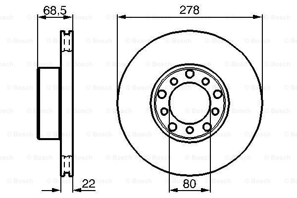 Fren Diski, Ön, [278 /22-19,4 mm], Hava Kanallı, Y 380 SL Roadster ( 07.1980 - 08.1985 ); 380 SLC Coupe ( 07.1980 - 08.1981 ); 500 SL Roadster ( 05.1980 - 12.1985 ); 450 SLC 5.0 Coupe ( 06.1978 - 02.1980 ); 500 SLC Coupe ( 03.1980 - 09.1981 ); 280 SL