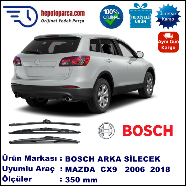 MAZDA CX-9 [TB] 350 mm 09.2006-... BOSCH Arka Silecek