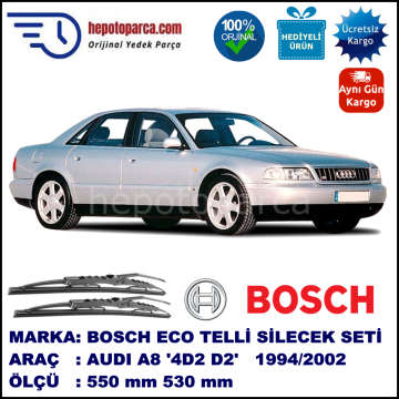 AUDI A8 [4D2; D2] 06.94-09.02 550 / 530 mm. BOSCH ECO Telli Silecek 2'li Takım