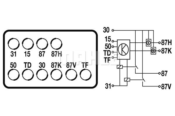 RBCM/27-12 YAKIT POMPASI RÖLESİ PASS. CARS MERCEDES MR 121 MAHLE