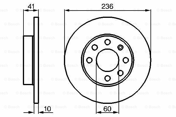 Fren Diski, Ön, [236 / 10-7 mm] Corsa 1.0 S 198209 - 199408; Kadett 1.4 i 199001 - 199108; Corsa 1.2 S 198209 - 199408; Corsa 1.2 198701 - 199408; Corsa 1.4 199001 - 199408; Corsa 1.2 i 199009 - 199408; Kadett 1.3 198409 - 199108; C VAU 90086193; VAU