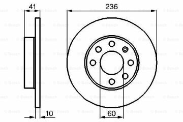 Fren Diski, Ön, [236 / 10-7 mm] Corsa 1.0 S 198209 - 199408; Kadett 1.4 i 199001 - 199108; Corsa 1.2 S 198209 - 199408; Corsa 1.2 198701 - 199408; Corsa 1.4 199001 - 199408; Corsa 1.2 i 199009 - 199408; Kadett 1.3 198409 - 199108; C VAU 90086193; VAU