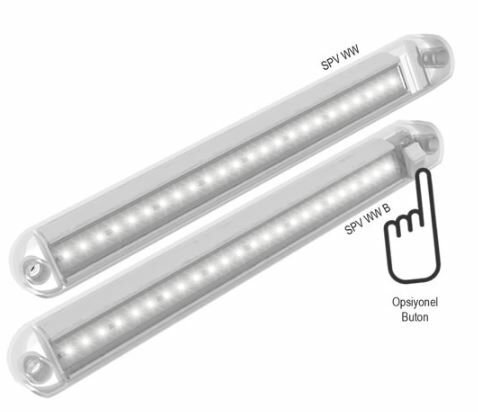 SPVWWB 12V/24V 24 LEDLİ 8,4W  İÇ AYDINLATMA BUTONL 30360009