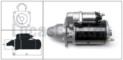 27543  MARS MOTORU 12V/2,8KW/10DIS M127 BEDFO RD 3,5-7 TON (26416 YERINE)
