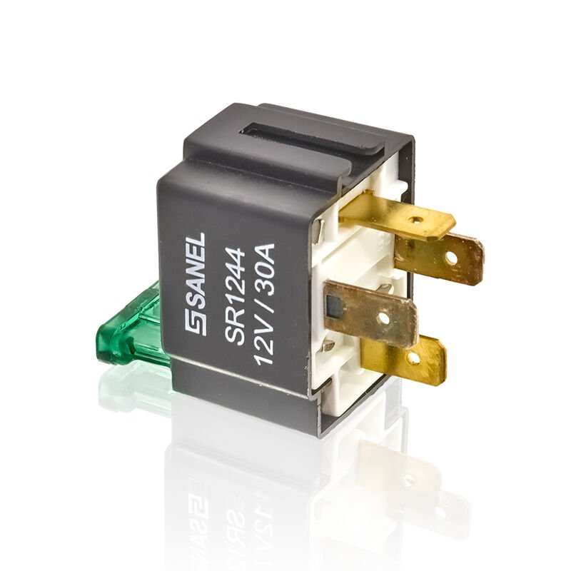 SR1244 12V SİGORTALI röle 30A 4 uçlu 30-87-86-85 10470028