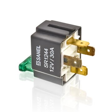 SR1244 12V SİGORTALI röle 30A 4 uçlu 30-87-86-85 10470028