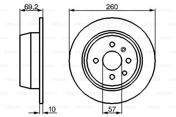 Fren Diski, Arka, [260 /10-8 mm], Civata Kiti Astra 1.6i 199409 - 199802; Astra 1.4i 199203 - 199802; Astra 1.7 TD Caravan 199112 - 199802; Astra 1.6i Caravan 199509 - 199708; Astra 1.6i Caravan 199209 - 199607; Astra 2.0i 199109 - 199802; Astra  VAU