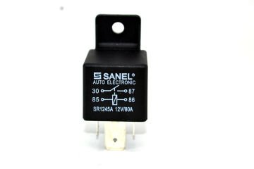 SR1245 12V 80A Röle 4 uçlu 30-87-86-85 Braketli 30740070