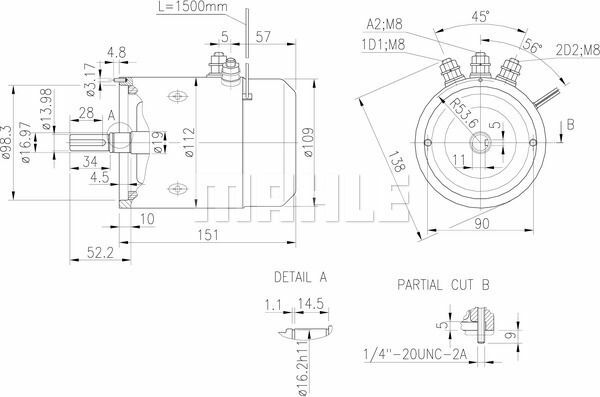 MM 177 Z1660 24V LETRİKA MAHLE ISKRA MM177 72736393 11216403500