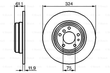 Fren Diski, Arka, [324 / 12-10,4 mm], Yüksek Karbo 728 i,iL 199509 - 200110; 740 i,iL 199601 - 200108; 735 i,iL 199409 - 200110; 730 d 199808 - 200112; 740 i,iL 199406 - 199606; 725 tds 199601 - 200012; 730 i,iL 199406 - 199612; 850 i,Ci 198907 - 199