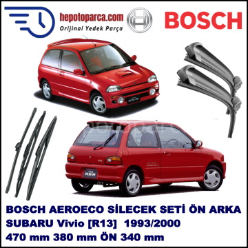 SUBARU Vivio [R13] 08,1993-04,2000 Bosch Aeroeco Ön ve Arka Silecek Takımı