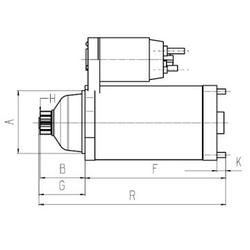 F032113387 Marş motoru Seat Ibiza Diesel 1.9 1Y 01 -04-1993 -,VW Transporter TDi 2.5 AUF 01-09-1995 -,VW Transporter 2.5 APL 01-07-1996 -,VW Multivan 2.5 APL 01-08-1996 -,VW Transporter 2.5 APL 01-08-1996 - STR5031