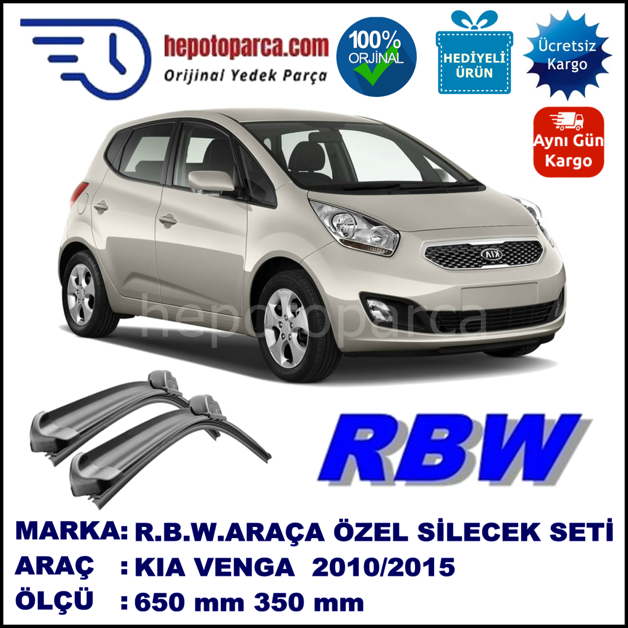 KIA VENGA MUZ SİLECEK TAKIMI RBW ARACA ÖZEL (2010→)