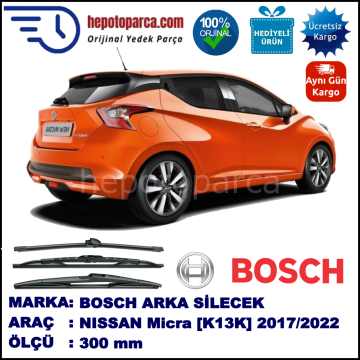 NISSAN Micra [K13K] 300 mm 07.2010-... BOSCH Arka Silecek