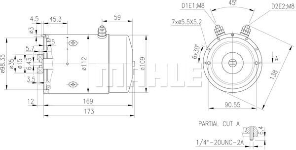 MM 19 Z1660 48V 2KW LETRİKA MAHLE ISKRA MM19 72736235 11212286500