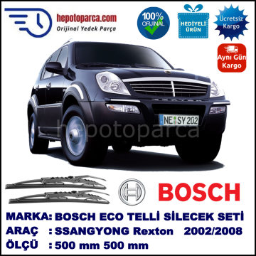 SSANGYONG Rexton  05.02-... 500 / 500 mm. BOSCH ECO Telli Silecek 2'li Takım
