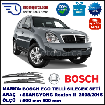 SSANGYONG Rexton II  10.08-... 500 / 500 mm. BOSCH ECO Telli Silecek 2'li Takım