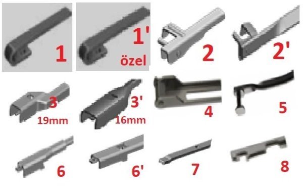 IRAN KHODRO Peugeot 206 SD  07.2007-..., 650 / 400 mm. BOSCH AEROECO Aparatlı Muz Silecek