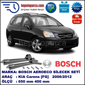 KIA Carens [FG] 09.2006-..., 650 / 400 mm. BOSCH AEROECO Aparatlı Muz Silecek