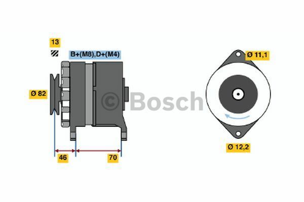 AlternatörIVECO 280-Serie; 120-Serie; 150-Serie; 260-Serie; 130-Serie; 170-Serie IVE 98417133; DAF 151647