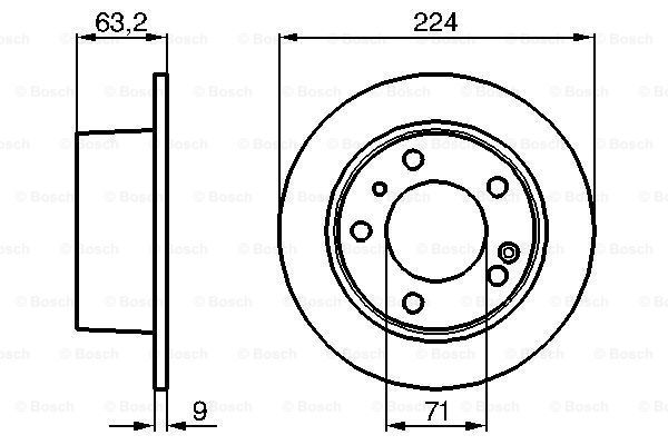Fren Diski, Arka, [224 / 9-8,1 mm]CITROEN XM 3.0i ( 07.1994 - 10.2000 ); XM 2.5 Diesel Turbo ( 07.1994 - 10.2000 ); XM 2.5 Diesel Turbo ( 07.1994 - 10.2000 ); XM 2.0i ( 05.1989 - 06.1994 ); XM 3.0i ( 05.1989 - 06.1993 ); XM 3.0i 24V ( 05.1989 CIT 956