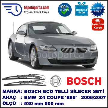 BMW Z4 Coupé [E 86] 03.06-07.07 530 / 500 mm. BOSCH ECO Telli Silecek 2'li Takım