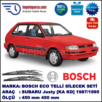 SUBARU Justy [KA, KD] 05.87-10.95 450 / 450 mm. BOSCH ECO Telli Silecek 2'li Takım