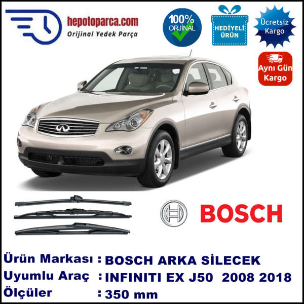 INFINITI EX [J50] 350 mm 04.2008-... BOSCH Arka Silecek