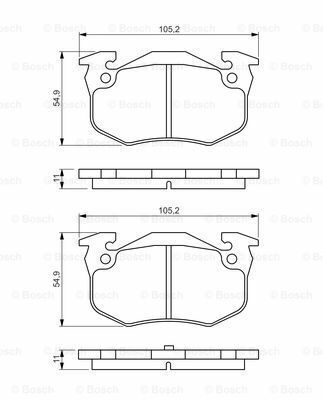Disk Balata - Arka - [WVA 20973] -  [ 105X54,7X11  Clio II 1.2 16V 200310-; Clio II 1.5 dCi 200106-200710; Clio II 1.6i 199910-200710; Megane Classic 1.9 DCI 200005-200309; Xsara 1.8i Coupe 199707-200008 REN 7701207034; REN 7701