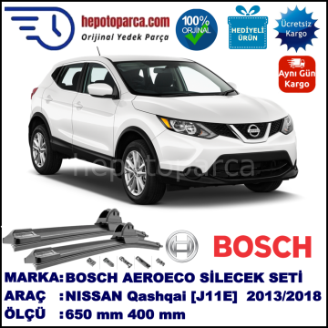 NISSAN Qashqai [J11E] 12.2013-..., 650 / 400 mm. BOSCH AEROECO Aparatlı Muz Silecek