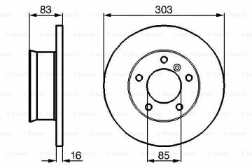 Fren Diski, Ön, [303 / 16-15 mm]RANGE ROVER G 320 CDI 200609 - ; 300 GD 197912 - 199108; G 350 BlueTec 201007 - ; 280 GE 197911 - 198908; 230 GE 199204 - 199509; G 300 DT 199801 - ; 300 GD 199204 - 199707; G 350 BlueTec 201105 - ; 290 GD 199204 PEU 4