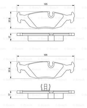 Disk Balata - Arka - [WVA 20675] -  [ 125,2X37,7X1 316 i 198809 - 199112; 318 i 198709 - 199112; 320 i Cabrio 198604 - 199312; 320 i 198512 - 199112; 318 i Cabrio 199009 - 199312; 320 i 198209 - 198709; 316 198209 - 198812; 325 i Cabrio 198612 - 1993