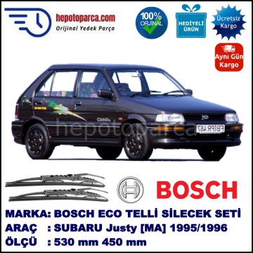 SUBARU Justy [MA] 10.95-09.96 530 / 450 mm. BOSCH ECO Telli Silecek 2'li Takım