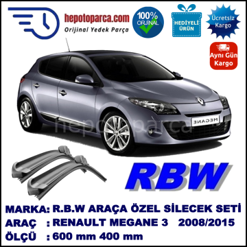 RENAULT MEGANE 3 HB MUZ SİLECEK TAKIMI RBW ARACA ÖZEL (2008-2015)