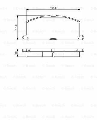 Disk Balata - Ön - [WVA 20870] - [119,7x47,5x15 mm Corolla 1.3i 16V Hatchback 199705 - 199909; Corolla 1.4i 16V Sedan 199910 - 200109; Corolla 1.4i 16V Liftback 199910 - 200109; Corolla 1.4i 16V Hatchback 199910 - 200107; Corolla 1.6i 16V Liftback 19