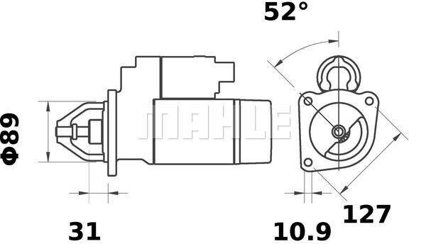 MS 210 Z1660 24V 4KW Z10 LETRİKA MAHLE ISKRA MS210 72735838 11132177500   5801471582 0118 3214