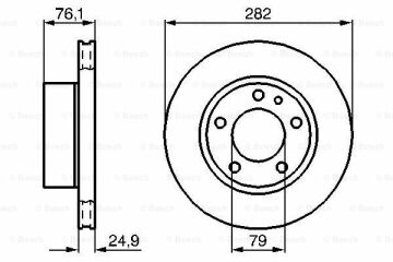 Fren Diski, Ön, [282 / 24,9-23,4 mm], Hava Kanallı 528 i 198106 - 198712; 635 CSi 198205 - 198904; M 535 i 198409 - 198712; 635 CSi 198501 - 198904; 535 i 198409 - 198712; 535 i 198501 - 198712; M 535 i 198501 - 198712; 628 CSi 198409 - 198712; 628 C