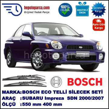 SUBARU Impreza Sedan [GD, GG] 10.00-06.07 550 / 400 mm. BOSCH ECO Telli Silecek 2'li Takım