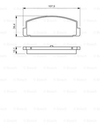 Disk Balata - Arka - [ 107,8X39,4X13,7 mm ] -MAZDA 6 2.0 Sedan 200202-200708; 626 2.0i 16V 199811-199909 MAZ GS392643Z; MAZ GGYM2