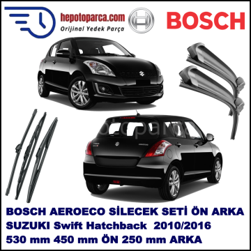 SUZUKI Swift Hatchback [AZH, AZG] 09,2010-,,, Bosch Aeroeco Ön ve Arka Silecek Takımı